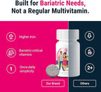BariatricPal Multivitamin ONE 1 per Day! Bariatric Multivitamin Chewable with 45 mg of Iron | Orange Citrus | Vitamin for Bariatric Surgery Patients | 30 Count (1 Month Supply)