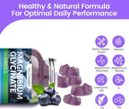 Magnesium Glycinate Gummies 1000mg, High Absorption Sugar Free Magnesium Potassium Supplement for Relaxation, Stress Relief, and Sleep Support for Adults & Kids - 180 Blueberry Gummies