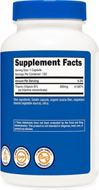 Nutricost Vitamin B1 (Thiamine) 500mg, 120 Capsules (Pack of 2)