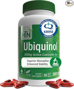 Health Thru Nutrition Ubiquinol 300mg 30 Softgels as Kaneka QH Reduced CoQ-10 | Stabilized - 3rd Party Tested | Enhanced Bioavailability | Cardiovascular & Mitochondria Function Support | Non-GMO