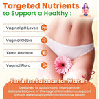 Sugar Free Feminine Balance Gummies for Women - Pineapple Gummies for Women PH Balance, Healthy Odor, Yeast Balance & Flora - Vegetarian Friendly - 60 Count