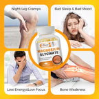 Magnesium Glycinate 400mg Softgels with Vitamin D3 & B6,Small Easy to Swallow Gel Caps,High Absorption, Gentle on Stomach,Supports Sleep, Muscle & Calm,Bone Health,120 Softgels