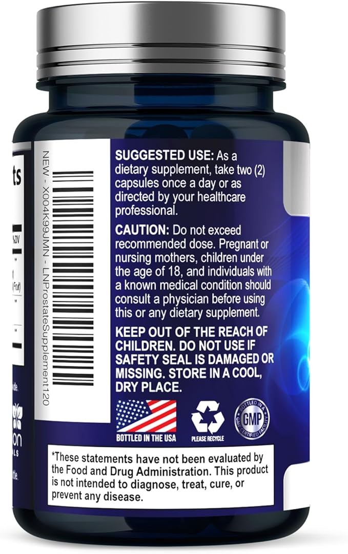 Prostate Health Supplements for Men - 3X Strength with Saw Palmetto Blend Stinging Nettle Root & Pumpkin Seed Support Complex - Supports Bathroom Trips Prostate & Urinary Health - 120 Capsules