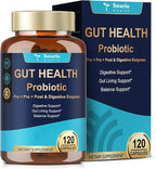 Totaria 14-in-1 Gut Health Supplement with Probiotics, Prebiotics, Postbiotics & Digestive Enzymes for Women & Men, 60 Billion CFU Probiotics for Gut and Digestion, Strong Immunity, Skin (2 Pack)