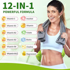 Vitamin B Complex Gummies for Women & Men - Vitamin B12, B1, B2, B3, B5 & B6 -B Complex Vitamin Supplements with Vitamin C,Magnesium & Choline, Raspberry Flavor, 120 Count