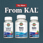 KAL Vitamin B-6 B-12 Methyl Folate ActivMelt, Vitamin B Supplement, Heart Health, Energy and Red Blood Cell Support with Methyl B12 and DFE Folic Acid, Natural Berry Flavor, 60 Servings, 60 Micro Tabs