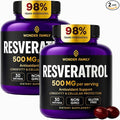 Resveratrol Supplement 1000mg - 120 Softgels – Powerful Antioxidant for Heart Health, Immune Strength, Signs of Aging – Higher Potency Next to 800mg - Non-GMO & Gluten Free
