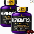 Resveratrol Supplement 1000mg - 120 Softgels – Powerful Antioxidant for Heart Health, Immune Strength, Signs of Aging – Higher Potency Next to 800mg - Non-GMO & Gluten Free