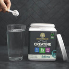 Sunwarrior Creatine Monohydrate Powder Micronized PreWorkout Recovery Supplement | Support Muscle Building Strength Training Cognition | Vegan & Keto Friendly Bulk Size (120 Servings) Unflavored