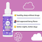 Wink Well Kids Liquid Melatonin Drops- Natural Sleep Drops for Toddlers and Teens Sleep Aid with 1mg Per Serving-Non-Addictive Children's Liquid Melatonin- 2 Oz