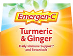 Emergen-C Citrus-Ginger Fizzy Drink Mix, Turmeric and Ginger, Immune Support, Natural Flavors with High Potency Vitamin C, 18 Count