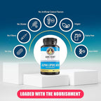 Ancient Bliss Alpha Lipoic Acid Supplement, Antioxidant and Energy Support, ALA Supplement with Bioperine, No Gluten and Soy, 600mg per Serving, 60 Vegan Capsules