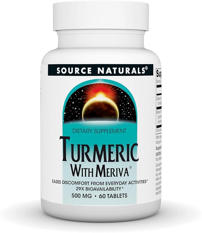 Source Naturals Turmeric with Meriva, Eases Discomfort from Everyday Activities* - 500mg, 60 Tablets