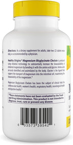 Healthy Origins Magnesium Bisglycinate Chelate (Non-GMO, Gluten Free, Cardiovascular Support, Bone Support, Neurological Support, Vegan), 120 Tablets