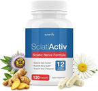 Advanced Sciatic Nerve Support Relief: Sciati Alpha Lipoic Acid, Vitamin B Complex - Sciatica Dietary Supplement - 120 Ease to take Capsules