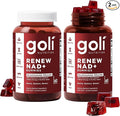 Goli World’s First Renew NAD+, 60 Count Each (2 Pack, 120 Total) – Nicotinamide Riboside (NR) – Cellular Energy & Healthy Aging Support – Vegan, Non-GMO, Gelatin-Free Liquid-Center Gummies