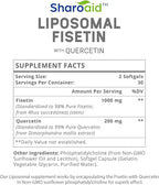 Liposomal Fisetin with Quercetin Supplements 1200 mg per Serving,High Absorption Polyphenols Antioxidants for Women,Men,Non-GMO,Gluten-Free,1 Bottle-60 Softgels