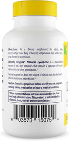 Healthy Origins Lycopene 15 mg (Natural, Non-GMO, Gluten Free, Skin Support, Prostate Support), 180 Softgels