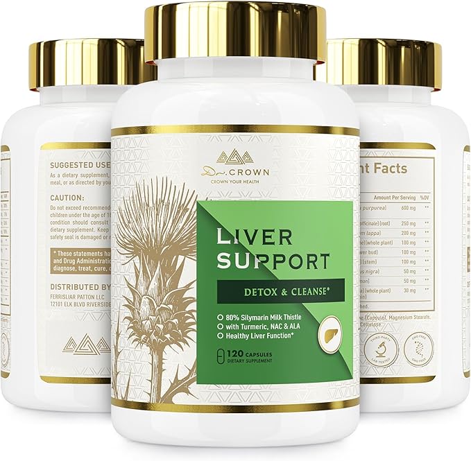 Liver Cleanse Detox & Repair - Milk Thistle Supplement, with Silymarin, N-Acetyl Cysteine(NAC), Artichoke, Turmeric & Dandelion for Liver Detox, Cleanse, Gluten Free, Non-GMO - 360 Capsules