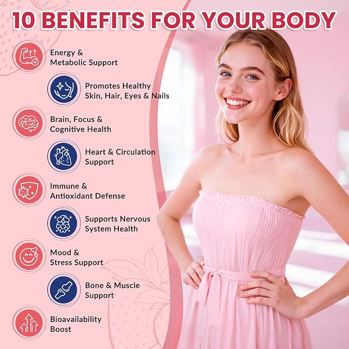 17-in-1 Vitamin B Complex Plus – Vitamin B1, B2, B3, B4, B5, B6, B7 (Biotin), B8 (Inositol), B9, B12, C, D3, K2, Energy, Immune, Skin, Nerve Support for Men & Women - 120 Capsules