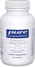 Pure Encapsulations Potassium Magnesium (Citrate) - for Heart Health & Bone Mineralization* - Optimal Absorption - Gluten Free & Non-GMO - 180 Capsules