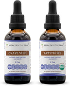 Secrets of the Tribe Grape Seed and Artichoke Liquid Extract (2 pcs.) | Alcohol-Free Tinctures | Grape (Vitis vinifera) Dried Seed and Artichoke (Cynara scolymus) Dried Leaf (2x2 fl oz)