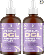 Liposomal DGL Licorice Root Extract - Deglycyrrhizinated Licorice with L-Glutamine, Marshmallow, Clove, and Slippery Elm - Digestive, Stomach Lining, Elimination, Max Absorption, 120 Servings