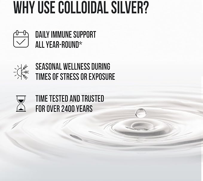 Sovereign Silver Immune Support - Colloidal Silver, Bio-Active Silver Hydrosol, 10 ppm, Liquid Twist Top, 16 Fl Oz, (473 mL)
