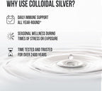 Sovereign Silver Immune Support - Colloidal Silver, Bio-Active Silver Hydrosol, 10 ppm, Liquid Dropper, 4 Fl Oz, (118 mL)
