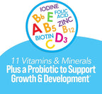 Culturelle Kids Probiotic + Complete Multivitamin Chewable for Kids,Ages 3+,Digestive Health,Oral Health&Immune Support-with 11 Vitamins&Minerals,Including Vitamin C,D3-&Zinc,30 Count (Pack of 2)