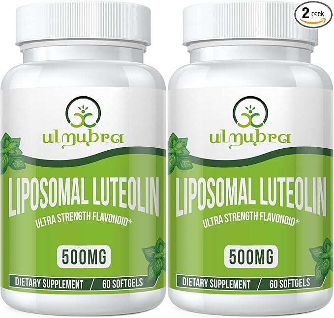 Liposomal Luteolin 500MG, Maximum Absorption, Potent Flavonoid, 120 Softgels, Luteolin Supplement, Non-GMO, Gluten Free