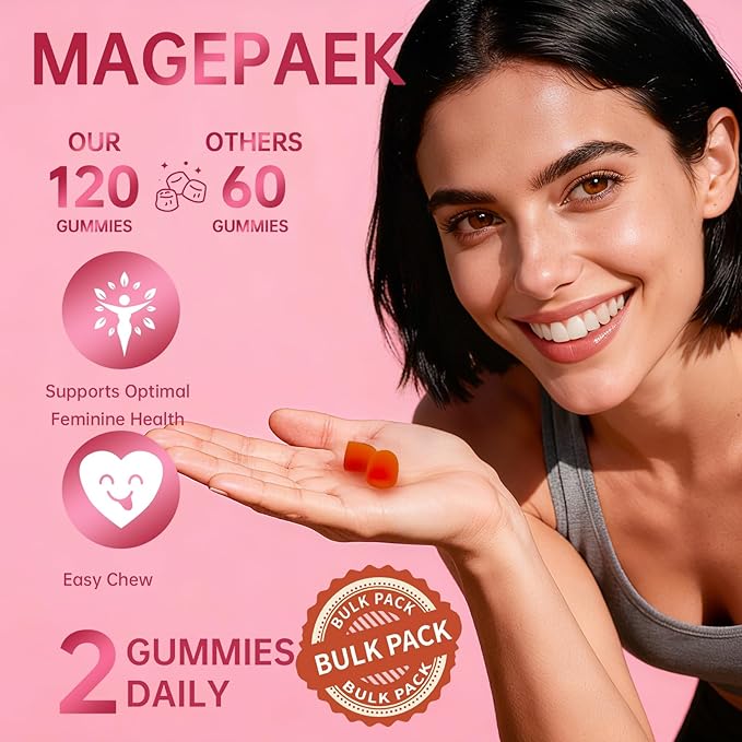 Premium Feminine Balance Gummies for Women - pH Balance & Wellness Support with Hawaiian Pineapple, Vegan Gluten-Free Supplement Vaginal Probiotic 120 Count