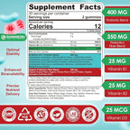 Probiotic + Prebiotic Gummies for Adults & Kids 4+, Sugar Free Chewable Probiotic 50Billion CFUs w/Fiber, Vitamin B1 B2 D3 & Zinc, for Digestive & Gut Health, Boost Microflora Diversity, Vegan 120 Cts