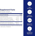 Mineral L-Cal Calcium with Vitamin D3, 12 Month Supply, Water Soluble Ball Format with Magnesium & Minerals, Fast Absorbing Calcium Magnesium D3 Supplement, 3,600 Balls per Bottle, 360g, Pack of 2