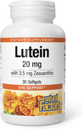 Natural Factors - Lutein 20mg, Natural Antioxidant to Support Eye Health, 30 Soft Gels