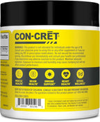 CON-CRET Creatine HCl Powder | Muscle, Cognitive, Cellular Energy Support | No Bloating or Cramps | USA Made & NSF Certified | Unflavored (100 Serving)