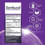 Sambucol Black Elderberry Syrup - Black Elderberry Liquid, Immune Support for Kids and Adults, High Antioxidants, Gluten Free - Original Formula - 7.8 Fl Oz, 2-Pack