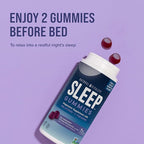 Natural Vitality Sleep Gummies, Magnesium Supplement with Melatonin and L-Theanine, Vegan, Gluten Free, Helps the Body Ease Into Sleep, Blueberry Pomegranate, 120 Count (Pack of 2)