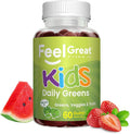 Feel Great Super Green Gummies for Kids | Fruit and Vegetable Gummies | Vegan Veggie Gummy Multivitamin for Kids | Veggie Fiber Supplement | 60 Count