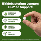 Bifidobacterium Longum Probiotic 240 Tablets (4 Month Supply) – Researched Strain BL21 – 3 Billion CFU – Digestive Health & Microbiome Support – GMP Certified (240, Bifidobacterium Longum)