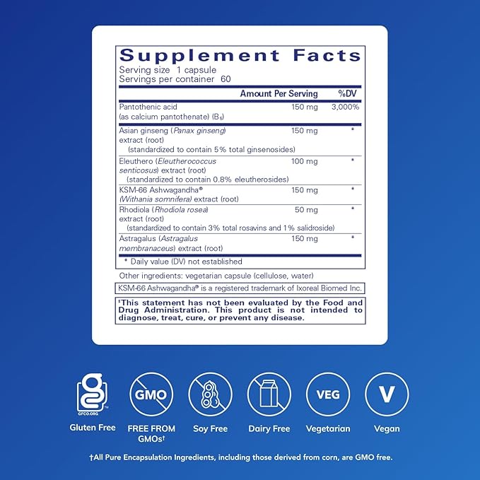 Pure Encapsulations Phyto-ADR | Vegetarian Adrenal Support Formula* | 60 Capsules