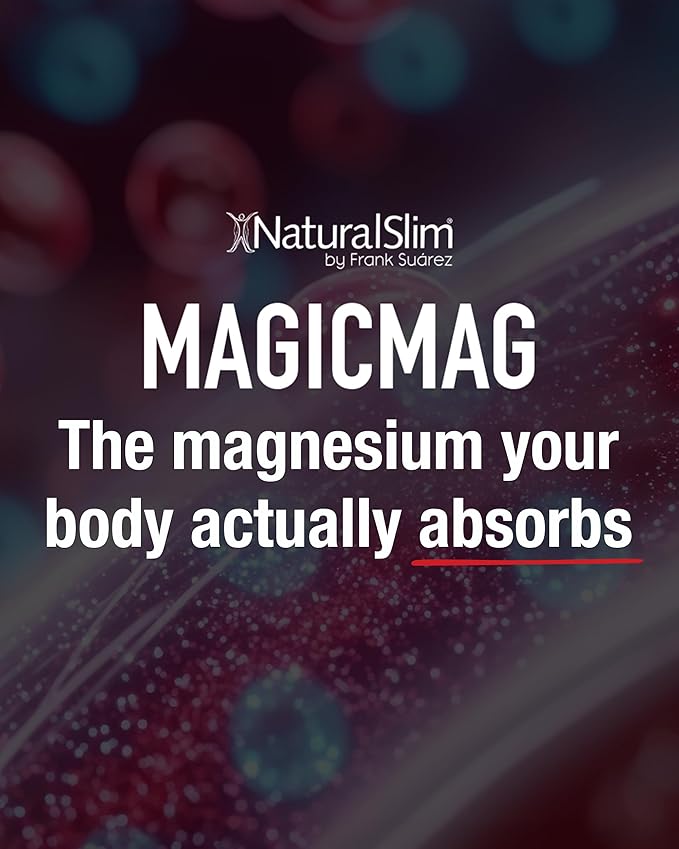NaturalSlim MagicMag - Highly Absorbable Magnesium Citrate Powder for Relaxation, Energy, Better Sleep & Metabolic Support - Magnesium Supplement for Women & Men - Strawberry & Lime Flavored 8oz 2pk