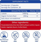 1400MG Liposomal Luteolin Supplement, Maximum Absorption, Potent Flavonoid Premium Antioxidant Supplement for The Brain 240 Capsules