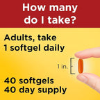 Nature Made CoQ10 400mg Softgels, Dietary Supplement for Heart Health Support, 40 Count, 40 Day Supply