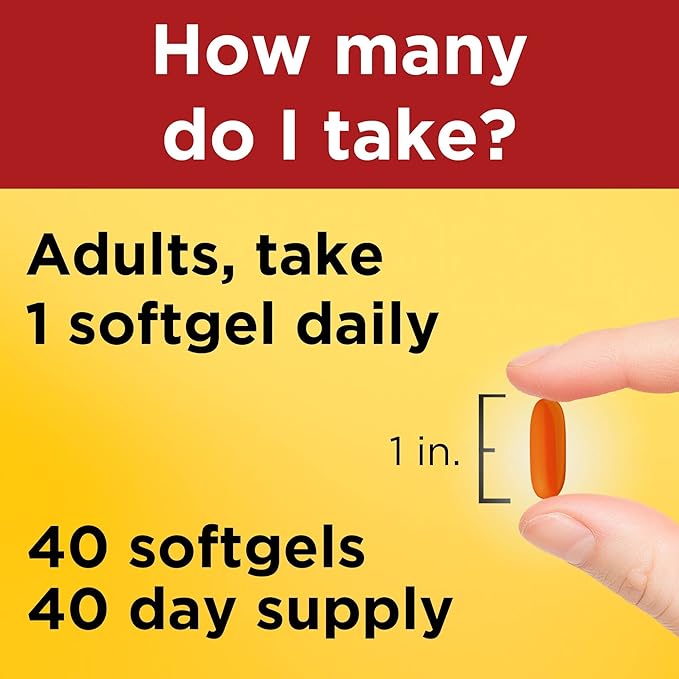 Nature Made CoQ10 400mg Softgels, Dietary Supplement for Heart Health Support, 40 Count, 40 Day Supply