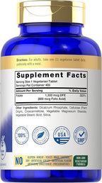 Carlyle Folic Acid 800 Mcg Tablets | 400 Count | Vegetarian, Non-GMO, Gluten Free Supplement