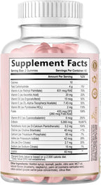 Hair Vitamins Gummies - Sugar Free Hair Growth Support Gummy with Biotin 5000 mcg Per Serving, Vitamin A, B12, C, D, E, Folic Acid - Supports Strong Beautiful Hair and Nails, Vegetarian - 120 Gummies