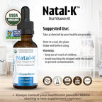 Dr. Green Mom Natal K Oral Vitamin K1 Drops for Newborns | Organic Phytonadione in MCT Oil | Natural VIT K for Babies to Support Blood Clotting
