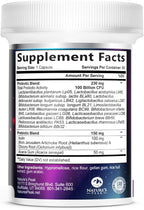 Probiotics for Digestive Gut Health - 100 Billion CFU Per Capsule, 16 Premium Strains & Prebiotics - Best Probiotics for Women & Men, Occasional Constipation, Gas, Immune Health Support - 60 Capsules