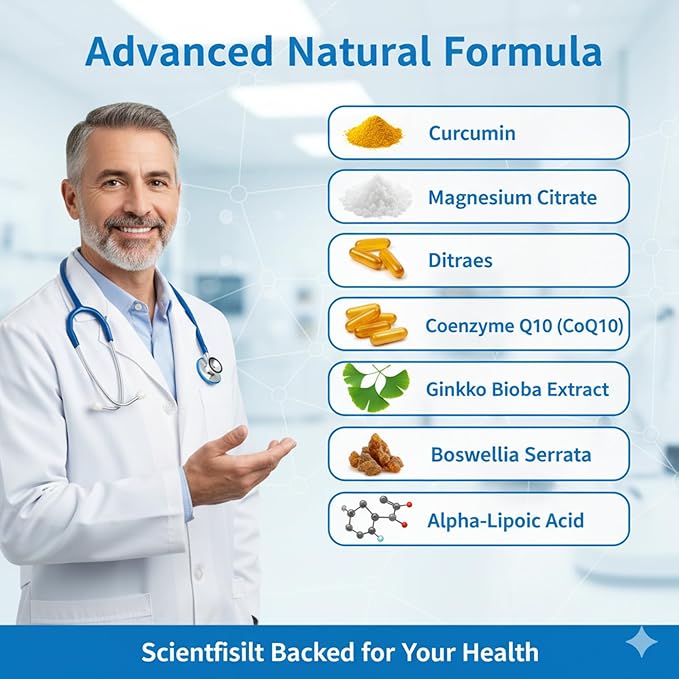 Sciatica Nerve Pain Relie | Botanical Extracts | Carefully Selected Ingredients, Premium Quality, 120 Capsulesf